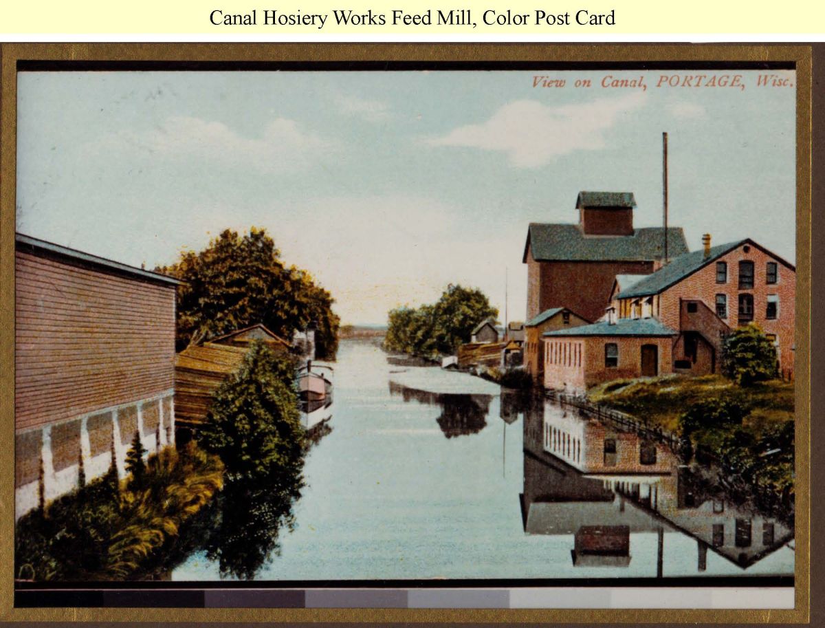 CANAL HOSIERY WORKS FEED MILL, COLOR POST CARD