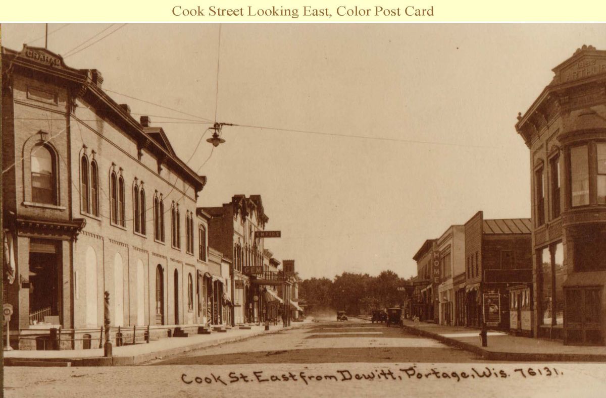 COOK STREET LOOKING EAST, COLOR POST CARD